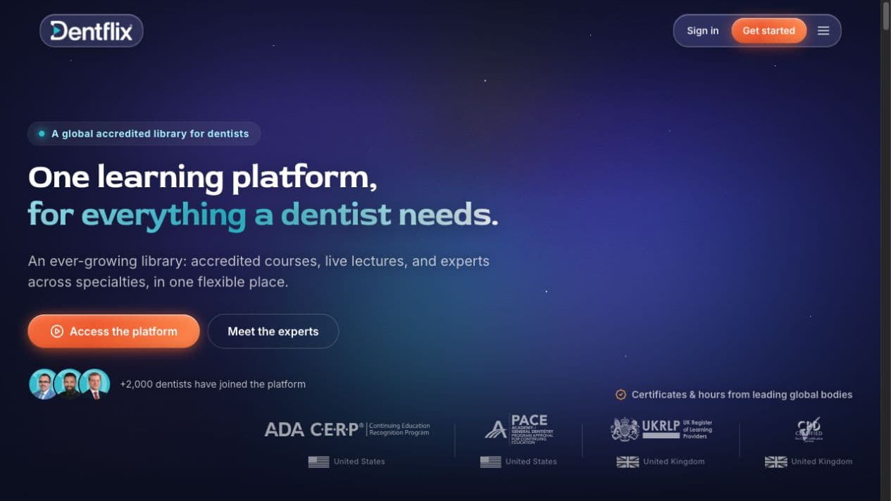 DentFlix Academy — Headless Education Platform screenshot